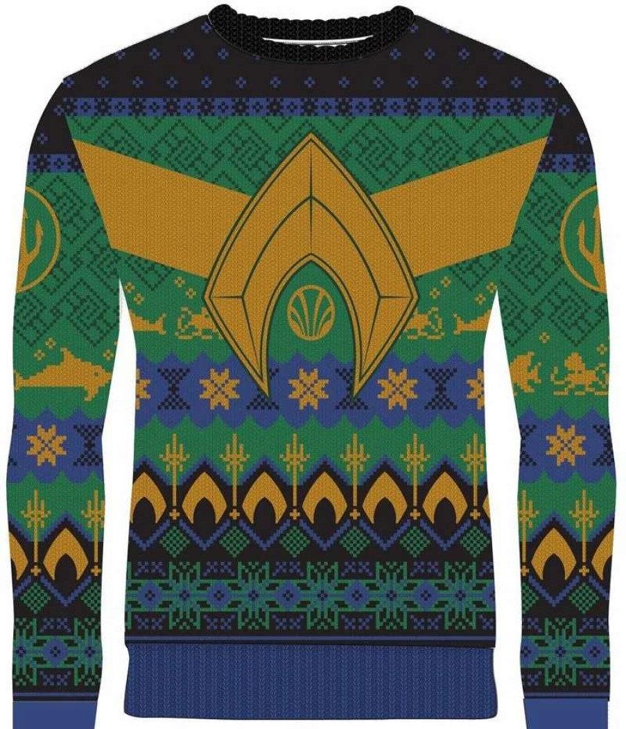 T-Shirts And Clothing * | Aquaman: Atlantean Tidings Ugly Christmas Sweater Lower Prices