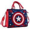 T-Shirts And Clothing * | Captain America: 80Th Anniversary Floral Shield Loungefly Crossbody Bag Cheap Online