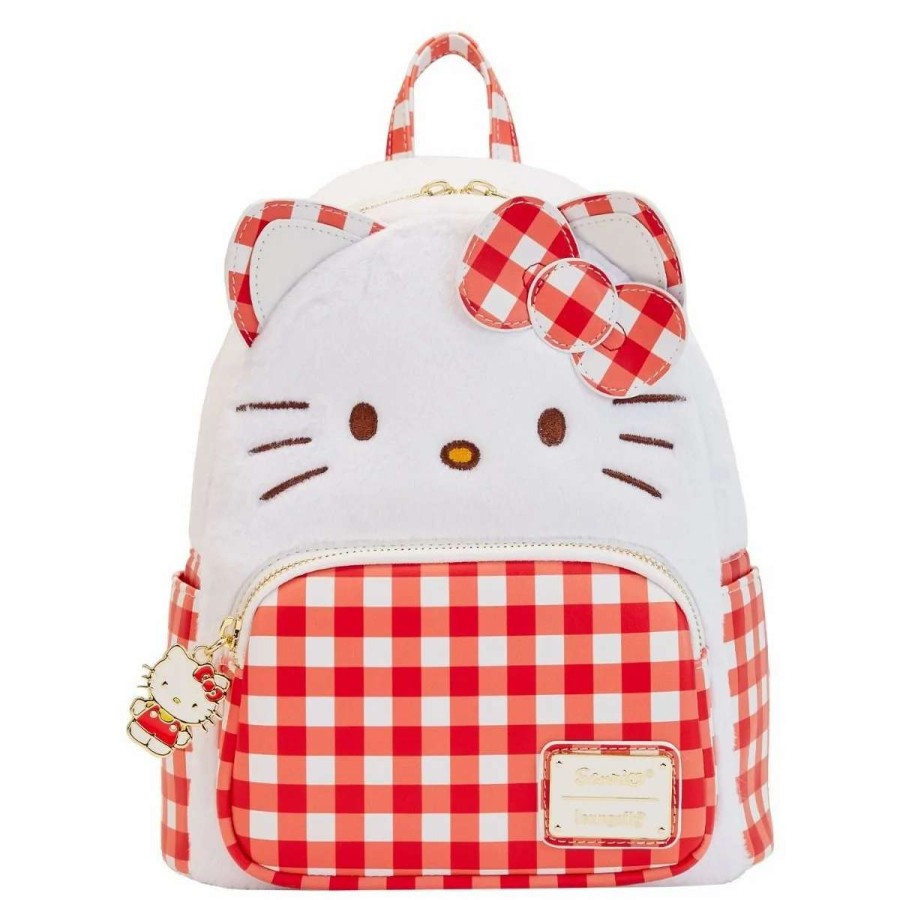 T-Shirts And Clothing * | Hello Kitty: Gingham Cosplay Loungefly Mini Backpack Large Choice