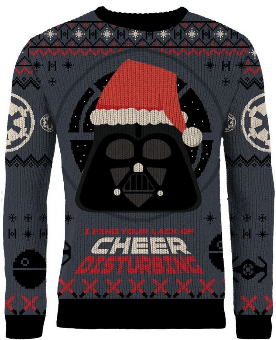 T-Shirts And Clothing * | Star Wars: I Find Your Lack Of Cheer Disturbing Ugly Christmas Sweater Large Choice