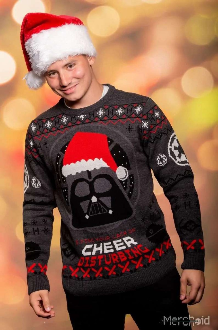 T-Shirts And Clothing * | Star Wars: I Find Your Lack Of Cheer Disturbing Ugly Christmas Sweater Large Choice