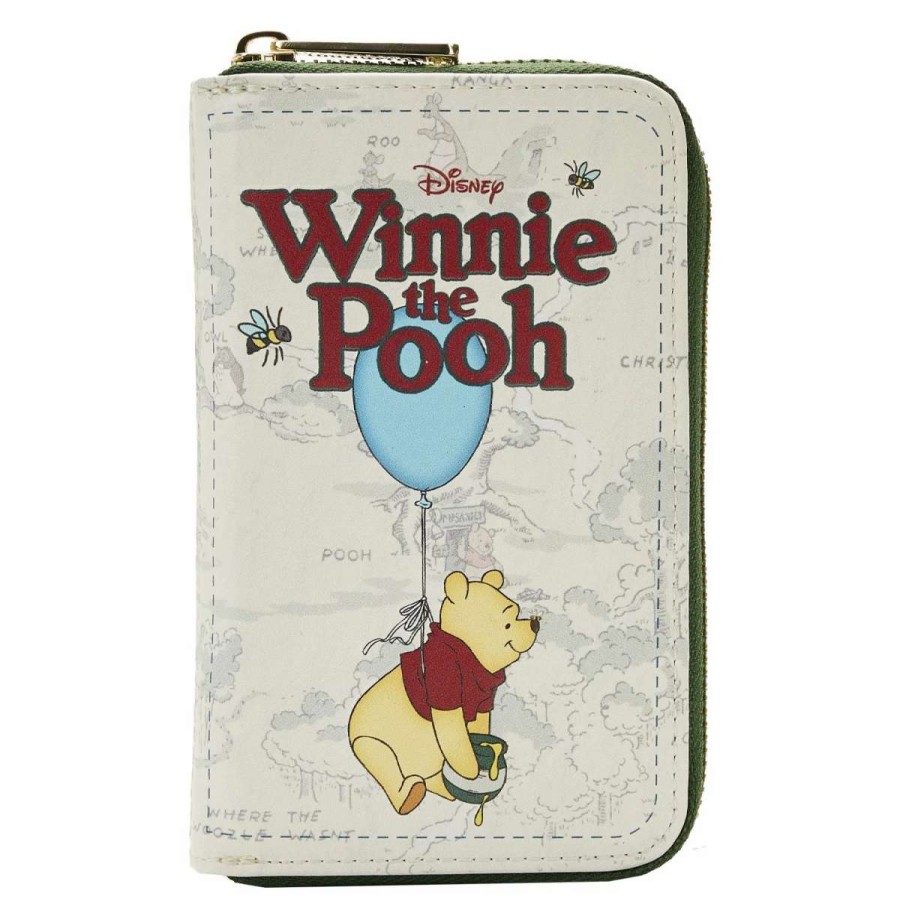 T-Shirts And Clothing * | Loungefly Winnie The Pooh: Classic Book Cover Zip Around Wallet Limited Edition