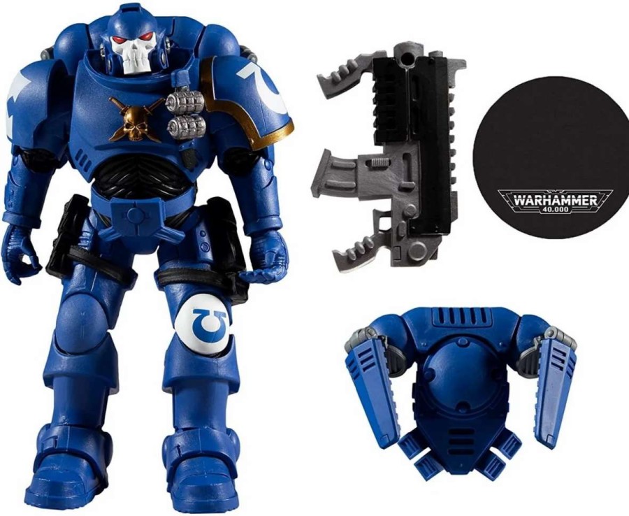 Props- Figures And Plushies * | Warhammer 40,000: Space Marine Ultramarines Reiver W/ Bolt Carbine Mcfarlane Action Figure Free Delivery