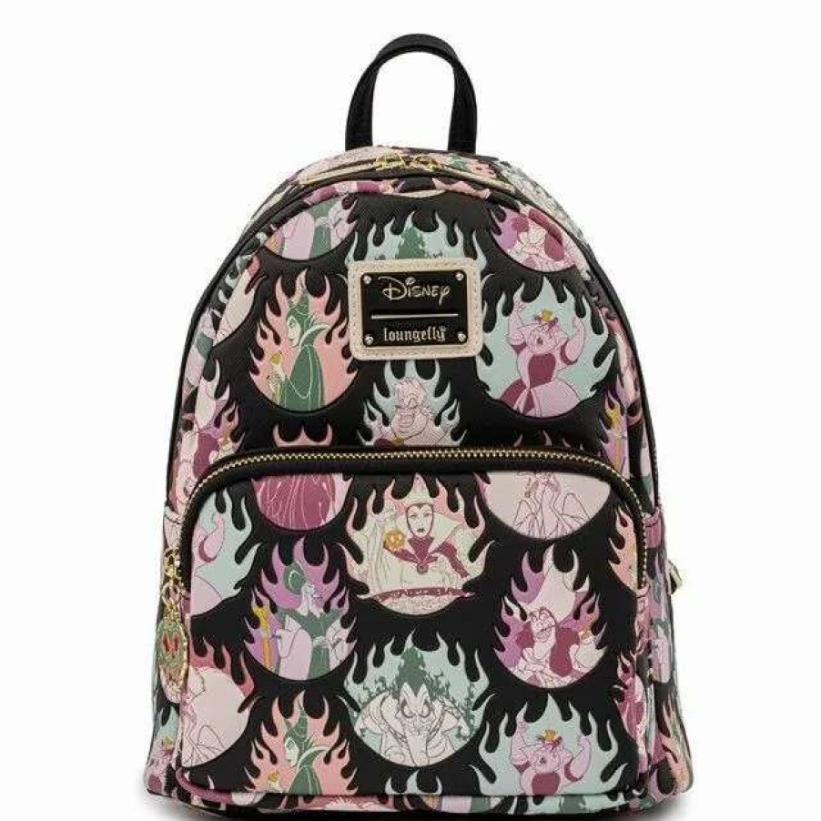 T-Shirts And Clothing * | Disney: Villains Pastel Flames Loungefly Mini Backpack Discount Store