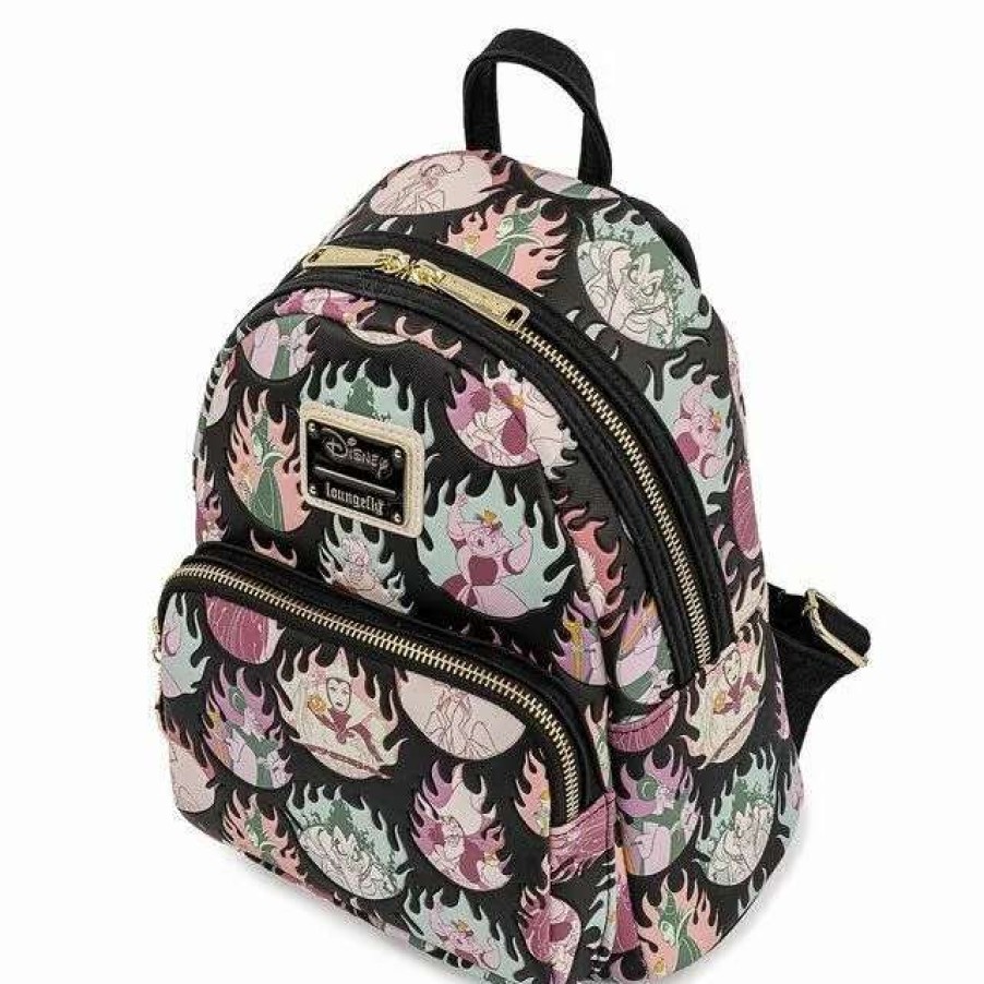 T-Shirts And Clothing * | Disney: Villains Pastel Flames Loungefly Mini Backpack Discount Store