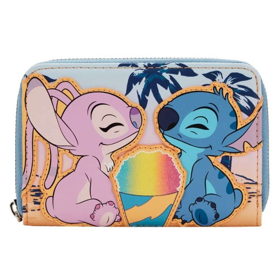 T-Shirts And Clothing * | Lilo And Stitch: Snow Cone Date Night Loungefly Zip Around Wallet Online