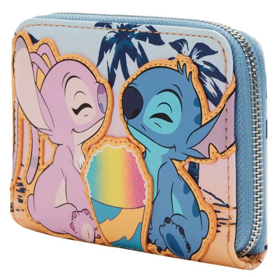 T-Shirts And Clothing * | Lilo And Stitch: Snow Cone Date Night Loungefly Zip Around Wallet Online