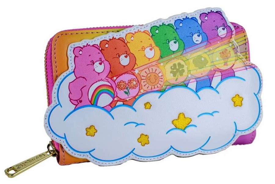 T-Shirts And Clothing * | Care Bears: Stare Rainbow Loungefly Zip Around Wallet 100% Guarantee