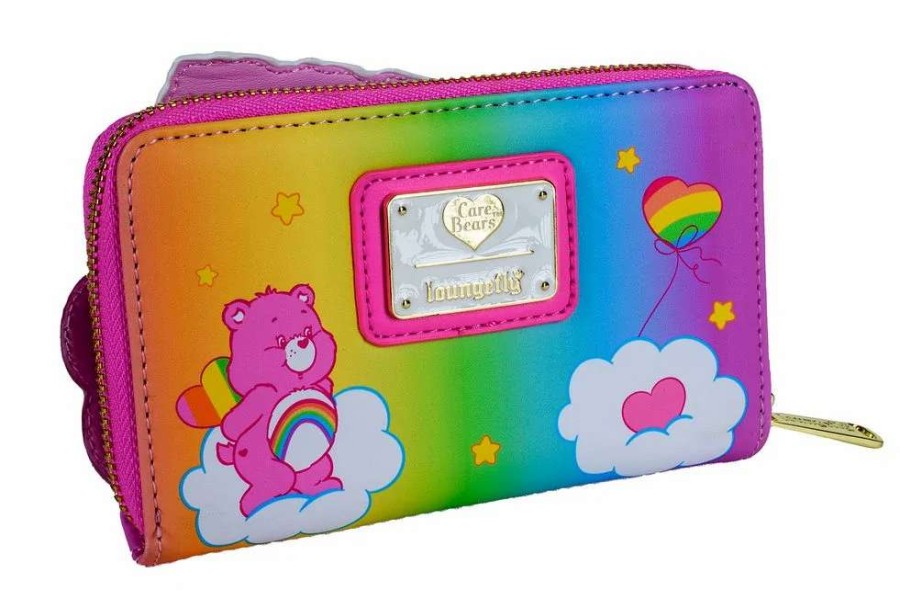 T-Shirts And Clothing * | Care Bears: Stare Rainbow Loungefly Zip Around Wallet 100% Guarantee