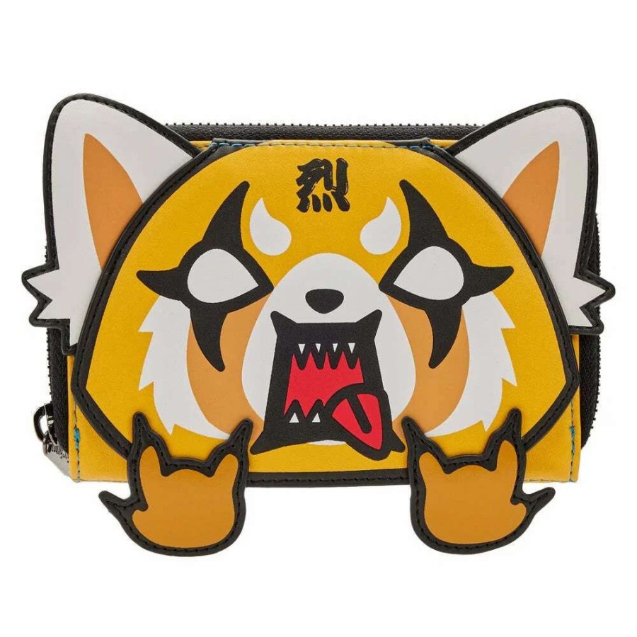 T-Shirts And Clothing * | Loungefly Sanrio: Aggretsuko Cosplay Zip Around Wallet 100% Guarantee