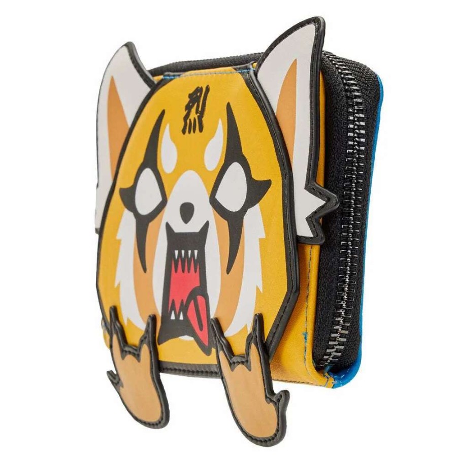 T-Shirts And Clothing * | Loungefly Sanrio: Aggretsuko Cosplay Zip Around Wallet 100% Guarantee