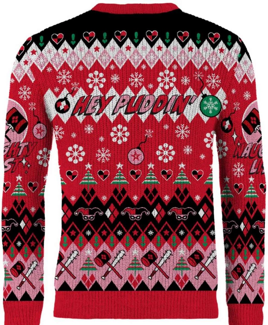 T-Shirts And Clothing * | Harley Quinn: Hey Christmas Puddin! Christmas Sweater Best-Selling