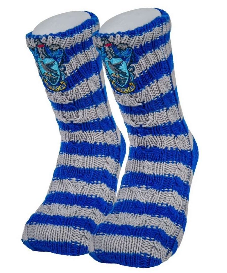 T-Shirts And Clothing * | Harry Potter: Ravenclaw House Slipper Socks Large Choice