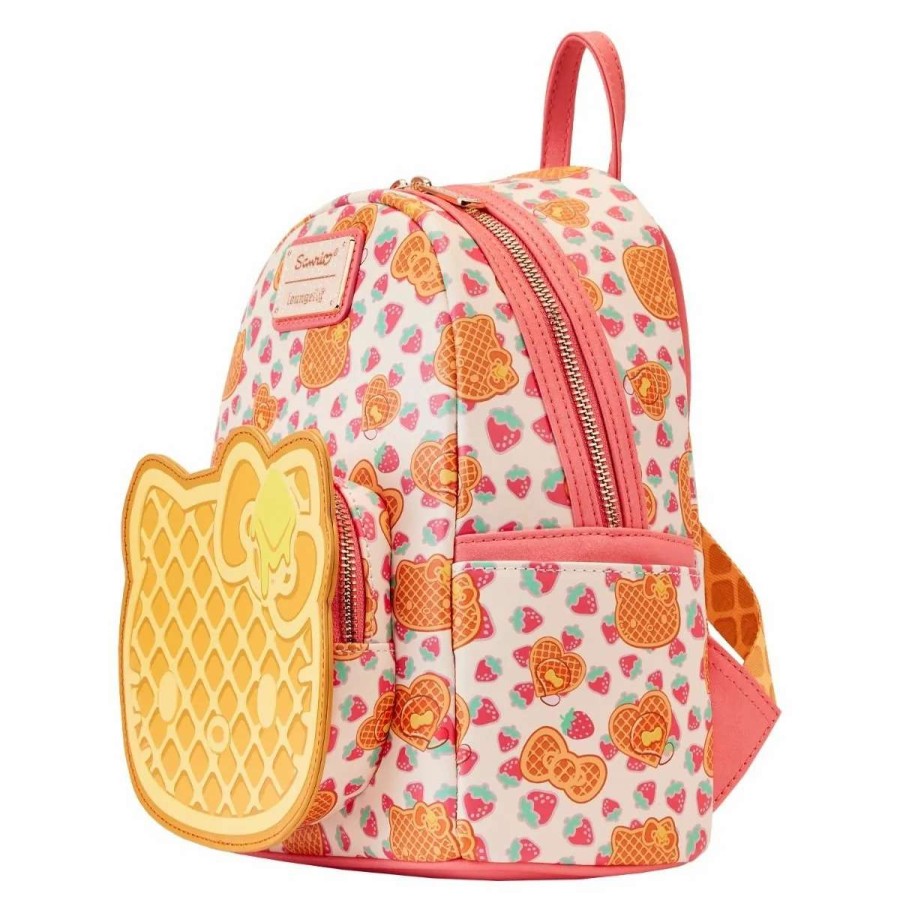 T-Shirts And Clothing * | Loungefly Hello Kitty: Breakfast Waffle Mini Backpack Preorder Low Price