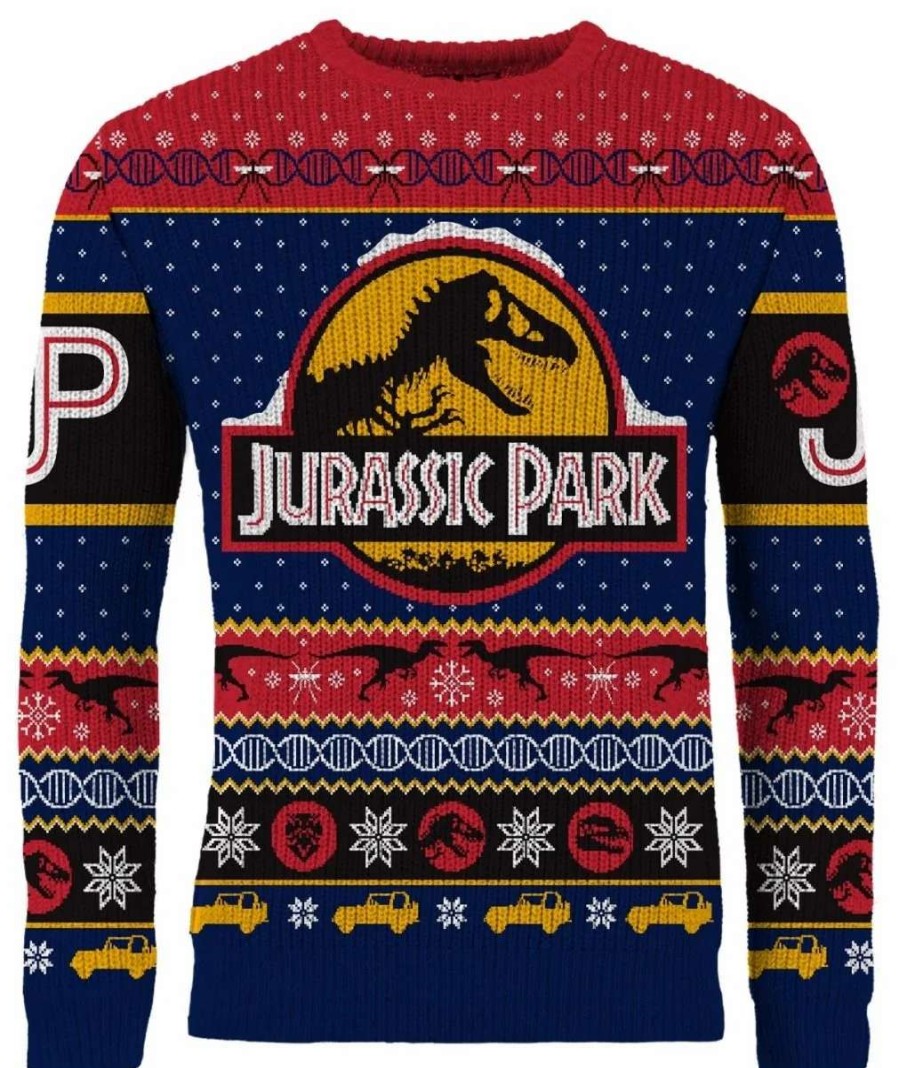 T-Shirts And Clothing * | Jurassic Park: Ugly Christmas Uh…Finds A Way Ugly Christmas Sweater Exclusive Design