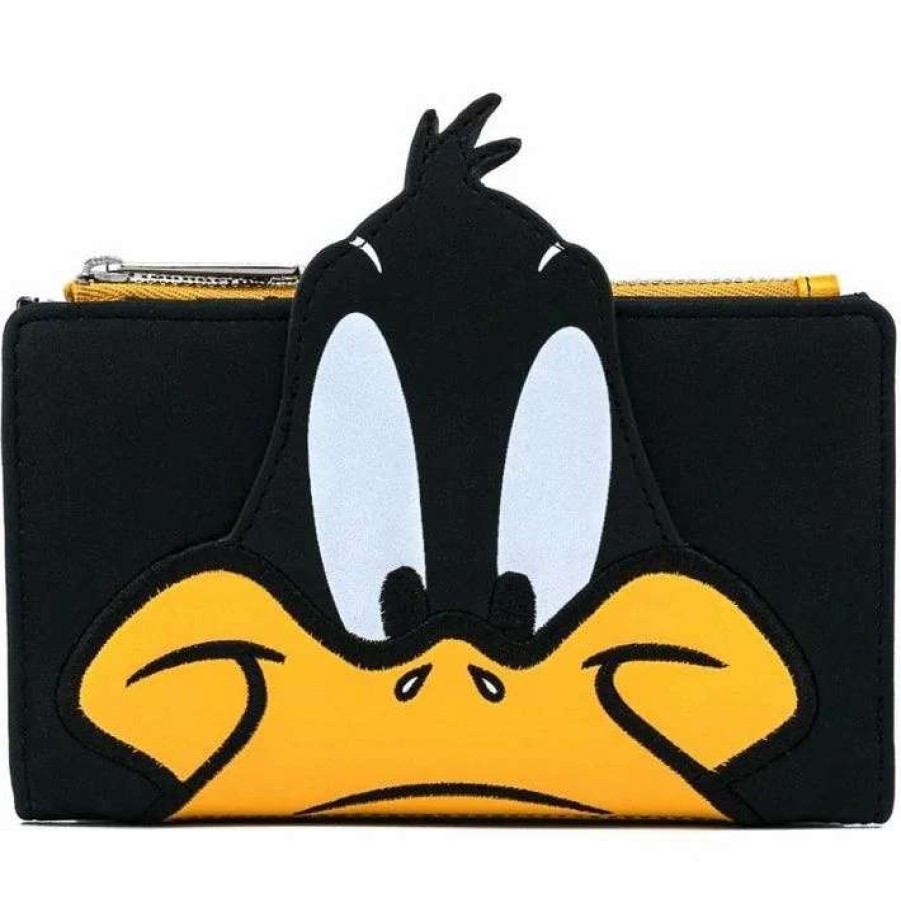 T-Shirts And Clothing * | Looney Tunes: Daffy Duck Loungefly Flap Wallet Online Sales