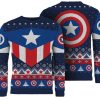 T-Shirts And Clothing * | Captain America: Red White And Blue Ugly Christmas Sweater Unique