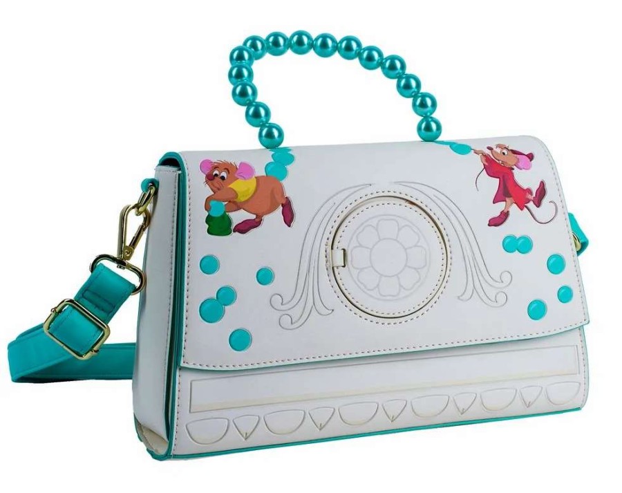 T-Shirts And Clothing * | Cinderella: Gus Gus And Jack Jack Bead Handle Loungefly Crossbody Bag Official