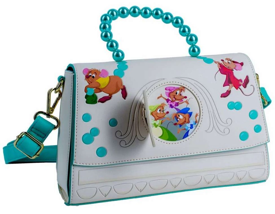 T-Shirts And Clothing * | Cinderella: Gus Gus And Jack Jack Bead Handle Loungefly Crossbody Bag Official