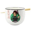 Home And Office * | Demon Slayer: 14Oz Round Ramen Bowl With Chopsticks Exclusive