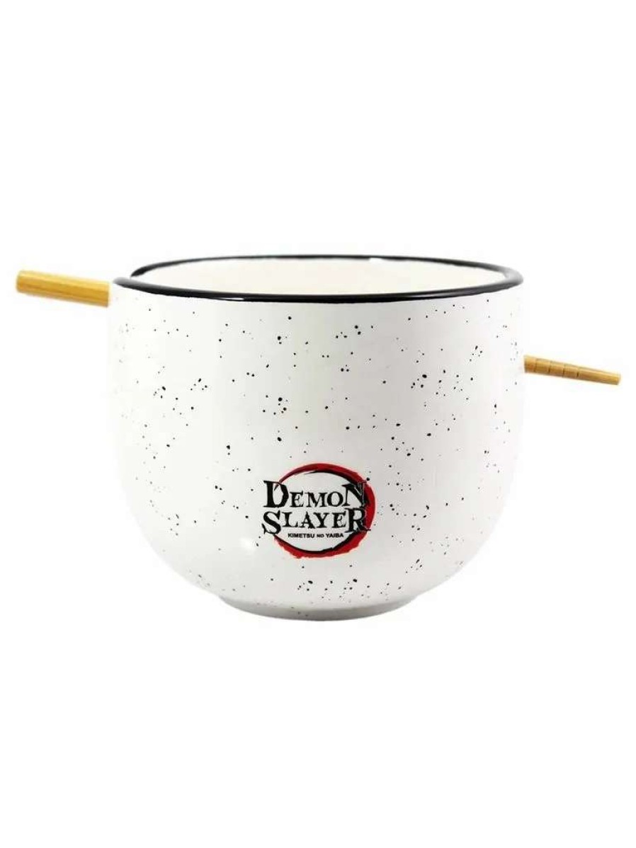 Home And Office * | Demon Slayer: 14Oz Round Ramen Bowl With Chopsticks Exclusive