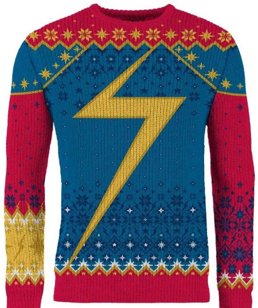 T-Shirts And Clothing * | Ms. Marvel: Festively Cosmic Christmas Sweater Exclusive Design