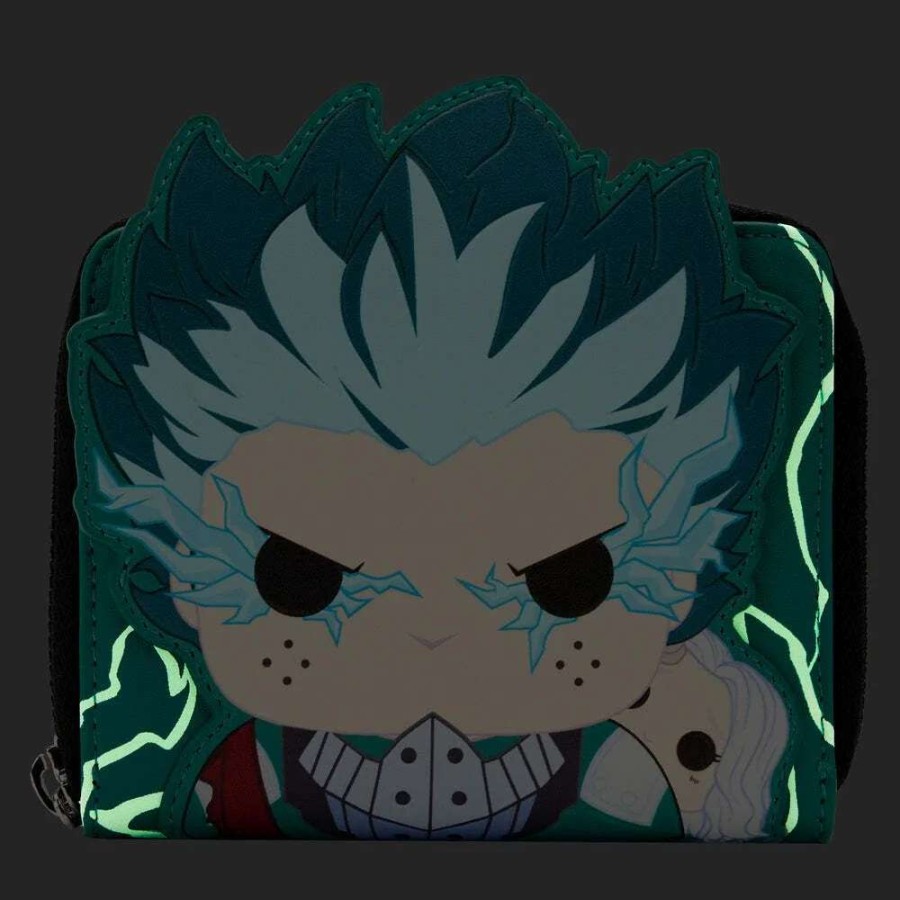 T-Shirts And Clothing * | Loungefly My Hero Academia: Deku Infinity Glow Cosplay Wallet Fashionable