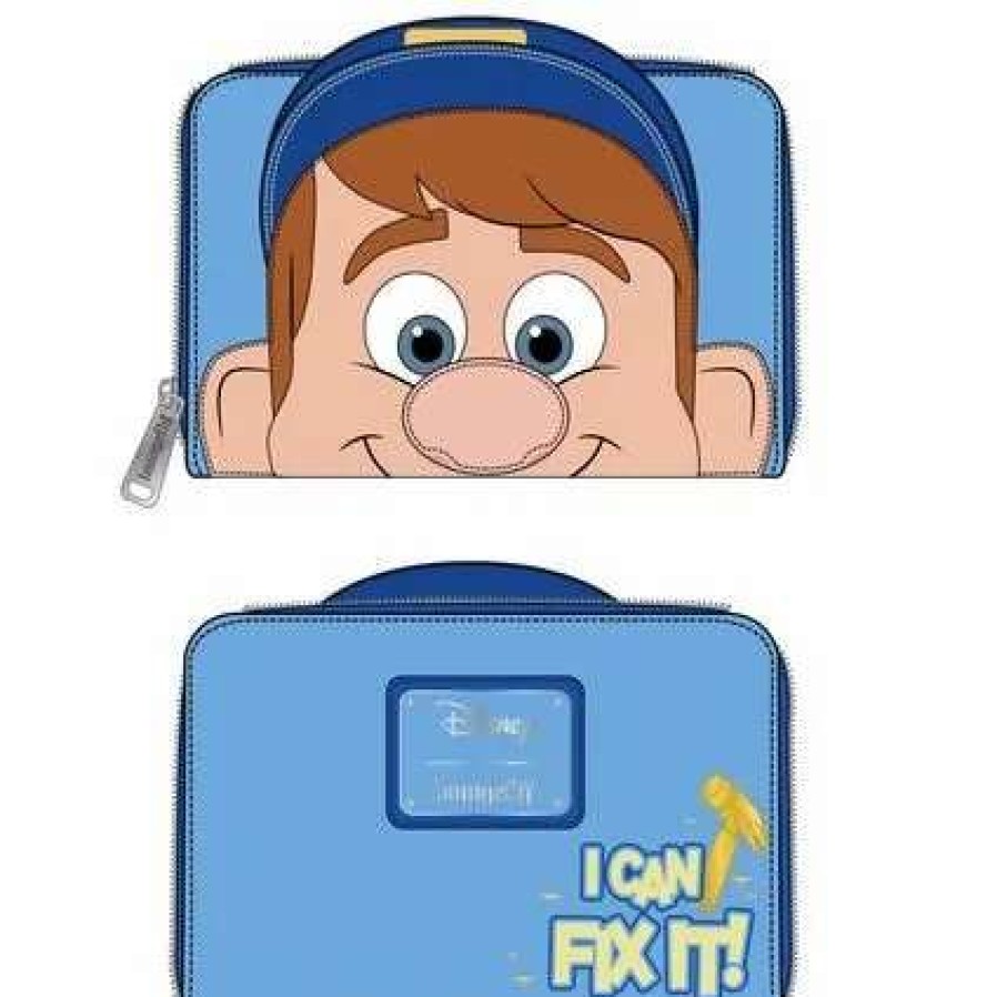 T-Shirts And Clothing * | Wreck-It Ralph: Fix-It Felix Loungefly Zip Around Purse Outlet