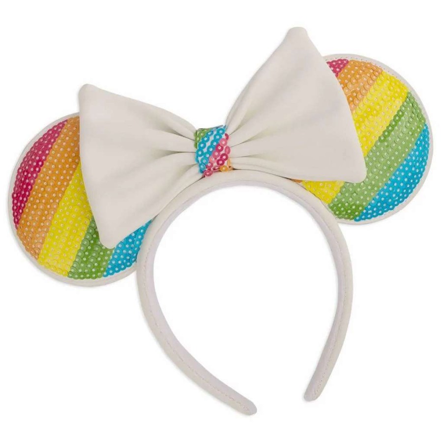 T-Shirts And Clothing * | Loungefly Minnie Mouse: Sequin Rainbow Headband Excellent