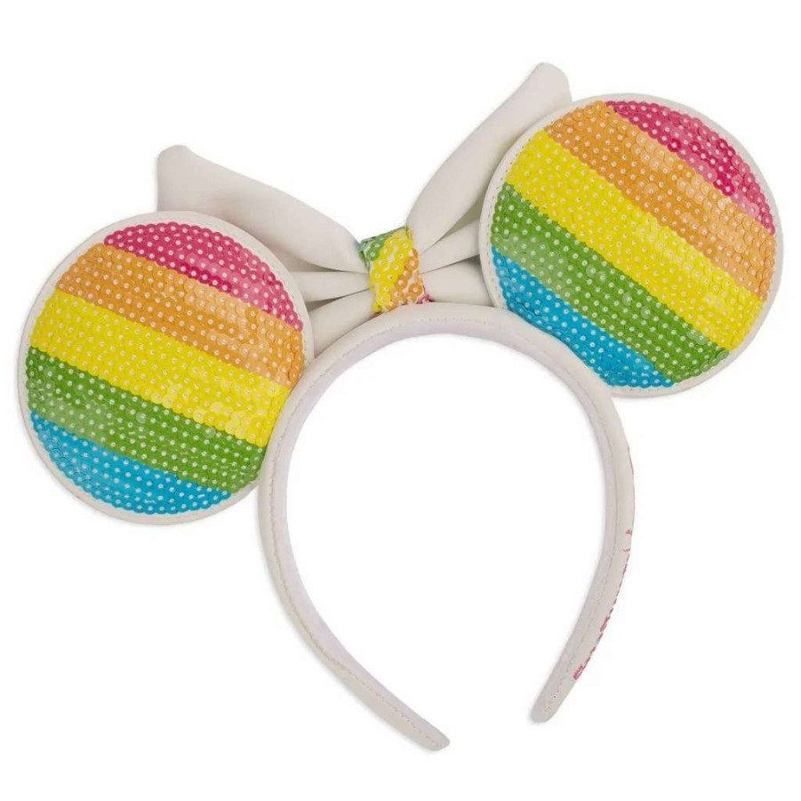 T-Shirts And Clothing * | Loungefly Minnie Mouse: Sequin Rainbow Headband Excellent