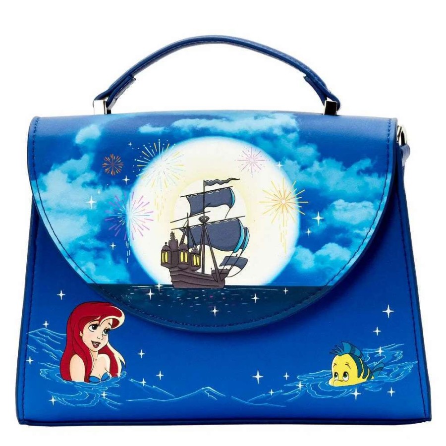 T-Shirts And Clothing * | Loungefly The Little Mermaid: Ariel Fireworks Crossbody Bag Discount Store