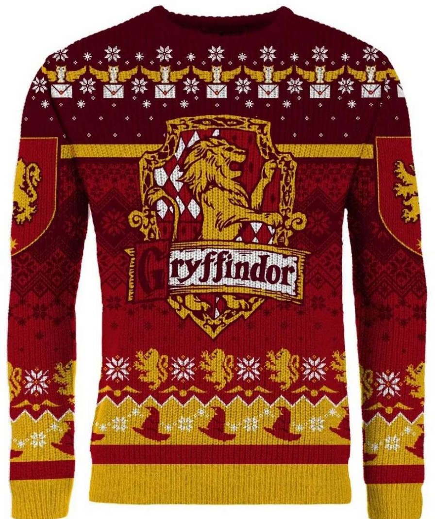 T-Shirts And Clothing * | Harry Potter: Ten Gifts To Gryffindor Ugly Christmas Sweater Closeout Sale