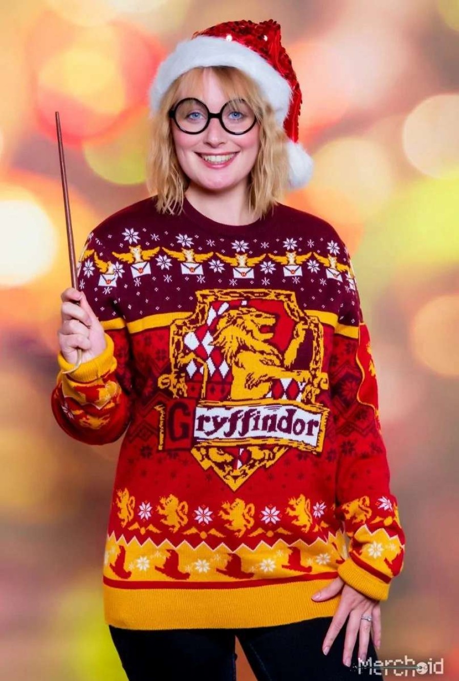 T-Shirts And Clothing * | Harry Potter: Ten Gifts To Gryffindor Ugly Christmas Sweater Closeout Sale