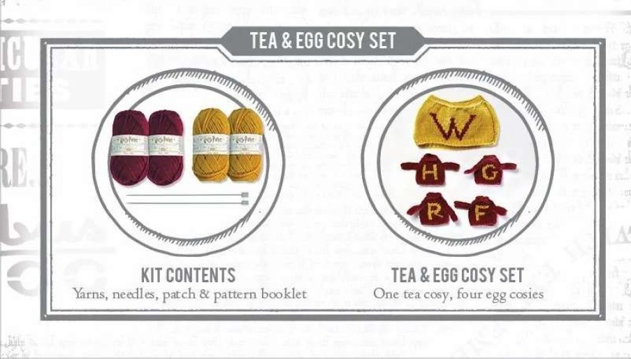 Home And Office * | Harry Potter: Weasley Tea Cosy & Egg Cosies Knitting Kit Free Delivery