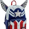 T-Shirts And Clothing * | Captain America: Falcon Cosplay Loungefly Mini Backpack Good Quality