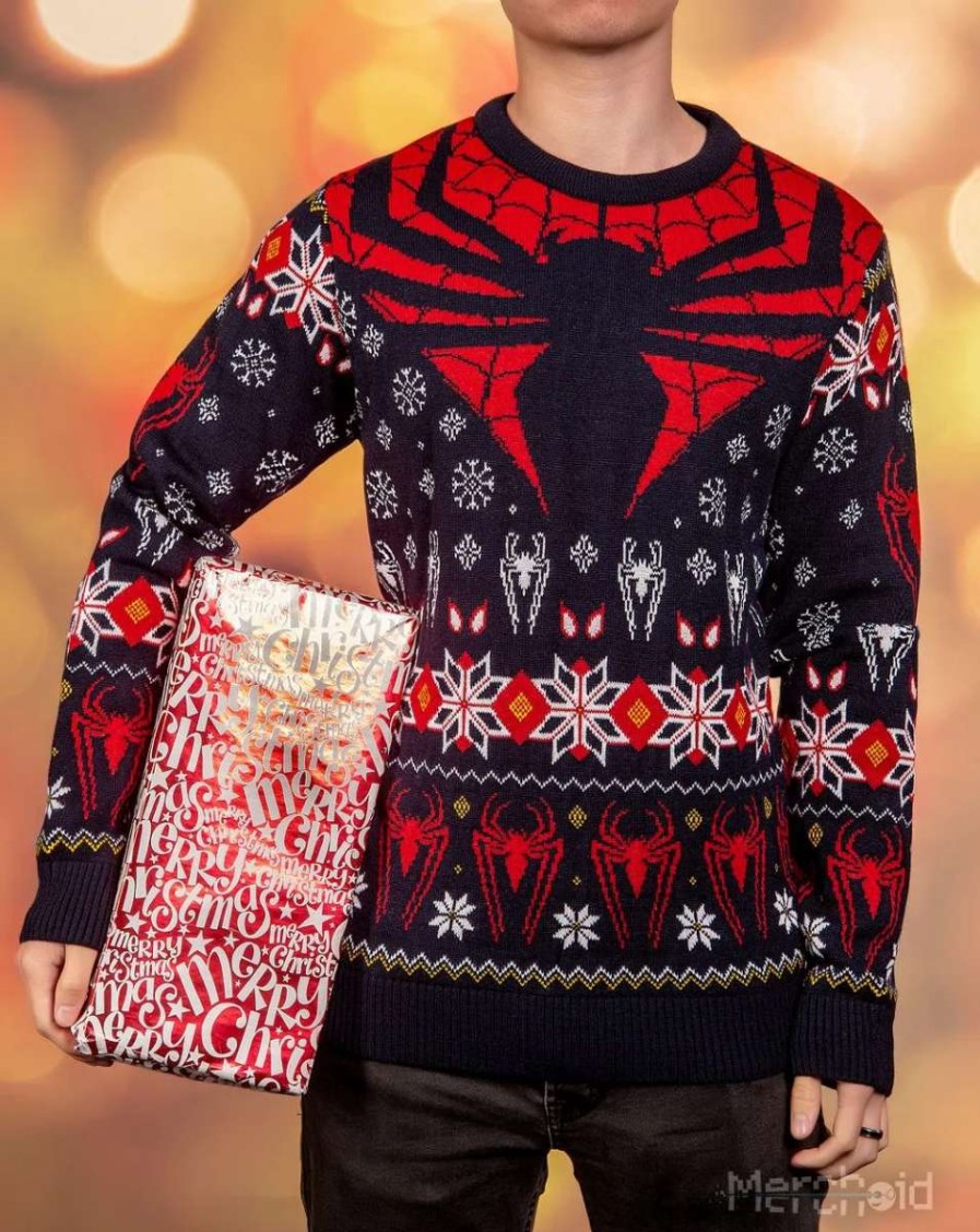 T-Shirts And Clothing * | Spider-Man: Tis The Season To Be Spidey Ugly Christmas Sweater 100% Guarantee