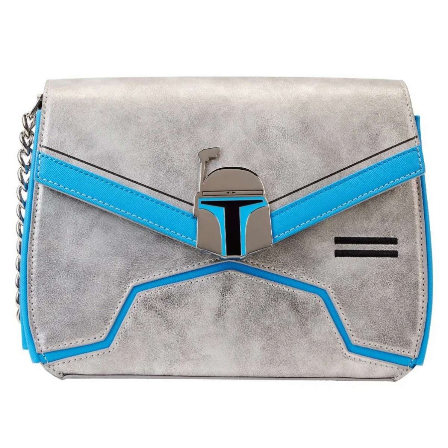 T-Shirts And Clothing * | Loungefly Star Wars: Jango Fett Chain Strap Crossbody Bag Top Sell