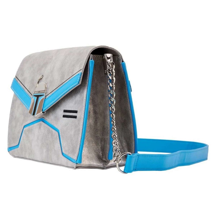 T-Shirts And Clothing * | Loungefly Star Wars: Jango Fett Chain Strap Crossbody Bag Top Sell