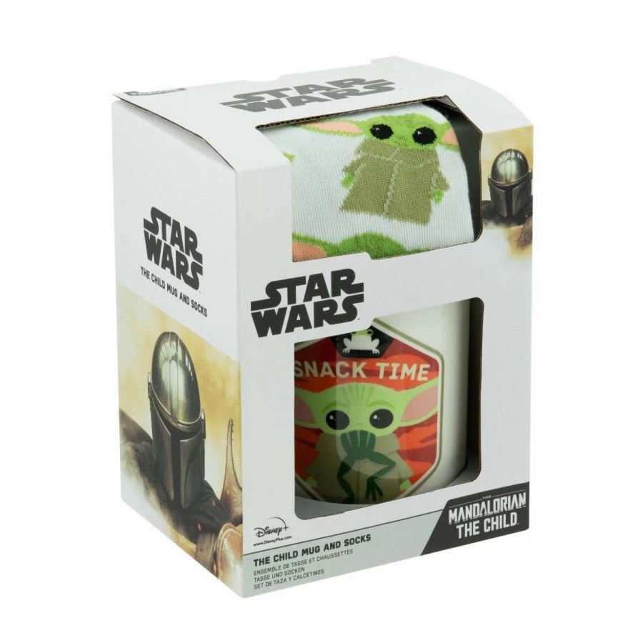 Home And Office * | Star Wars: The Mandalorian The Child/Baby Yoda Mug & Sock Gift Set Discount