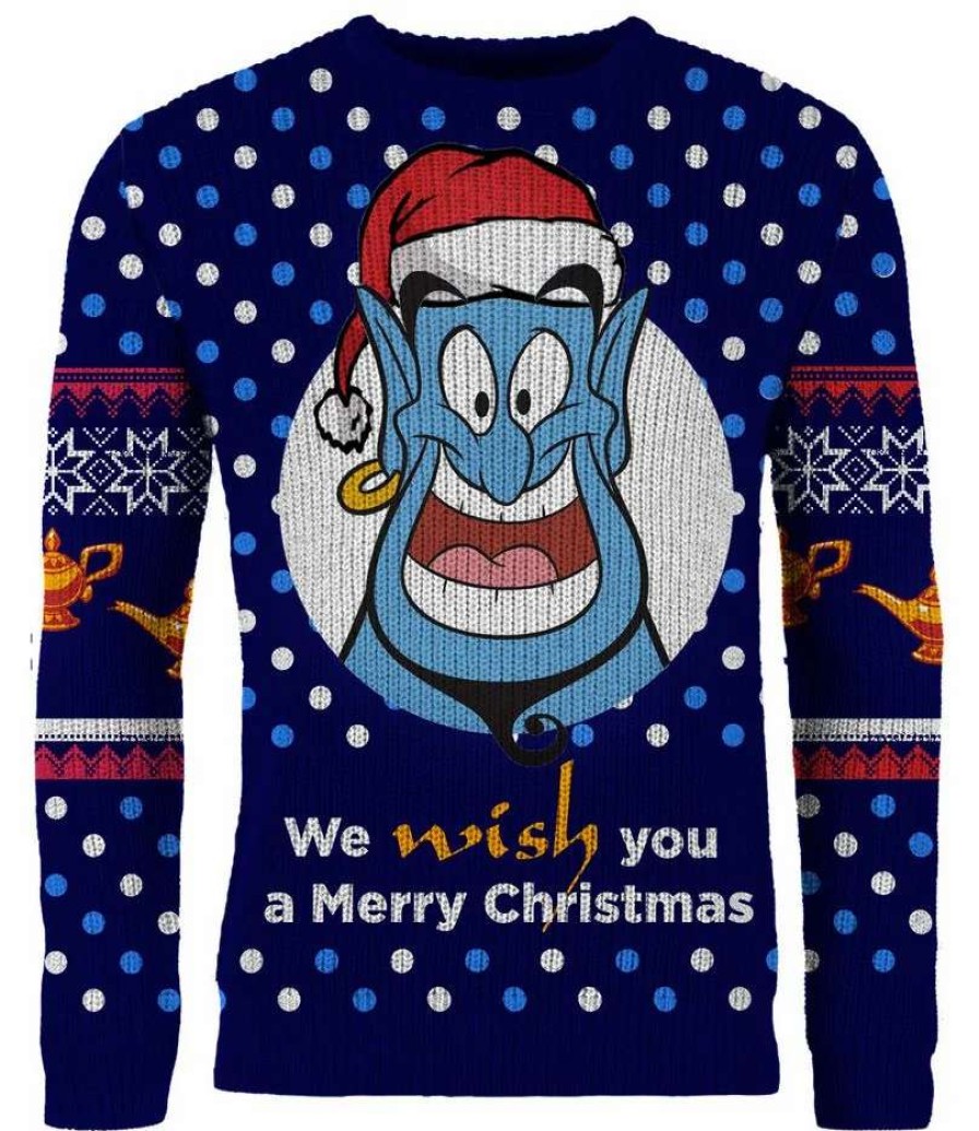 T-Shirts And Clothing * | Aladdin: We Wish You A Merry Ugly Christmas Ugly Christmas Sweater Best Sale