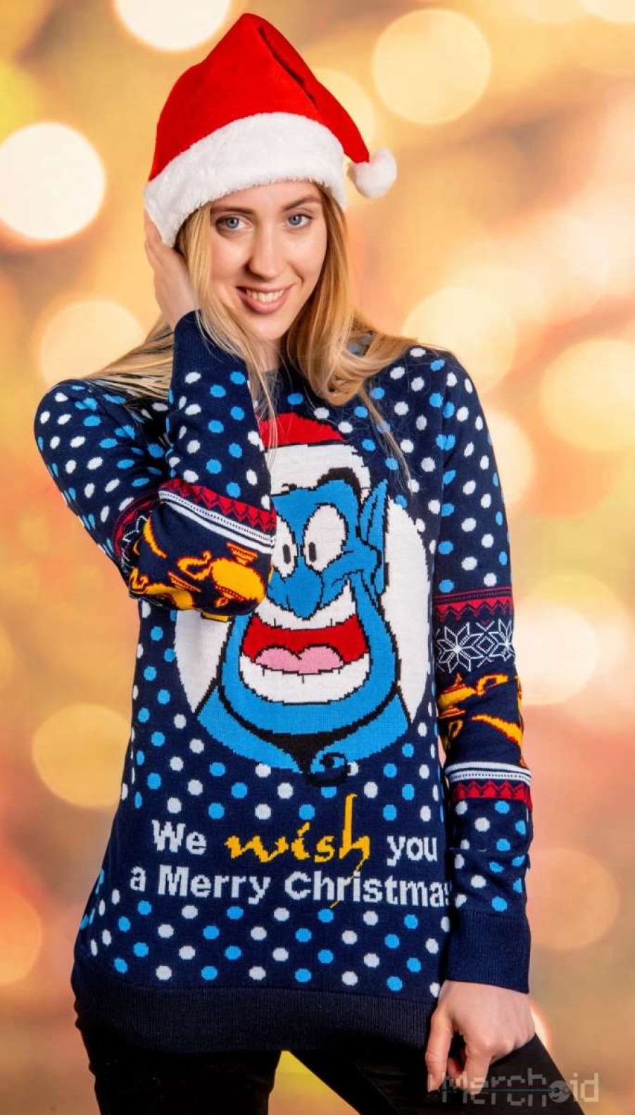 T-Shirts And Clothing * | Aladdin: We Wish You A Merry Ugly Christmas Ugly Christmas Sweater Best Sale