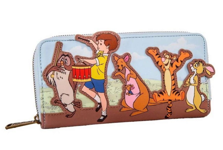 T-Shirts And Clothing * | Winnie The Pooh: 95Th Anniversary Parade Loungefly Zip Around Purse Limited Edition