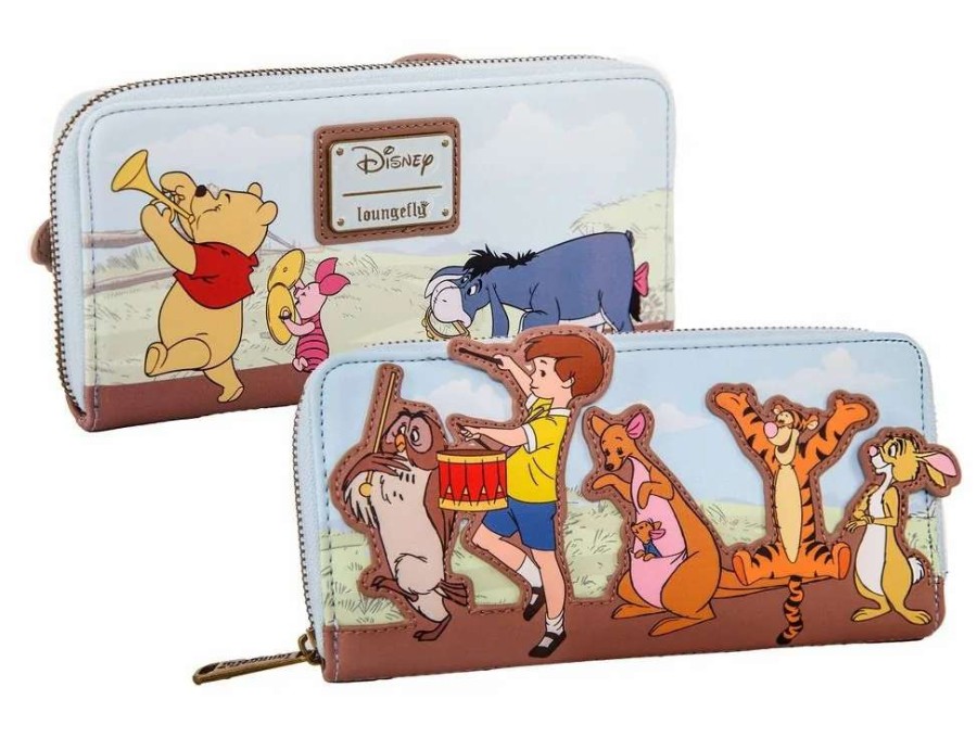 T-Shirts And Clothing * | Winnie The Pooh: 95Th Anniversary Parade Loungefly Zip Around Purse Limited Edition