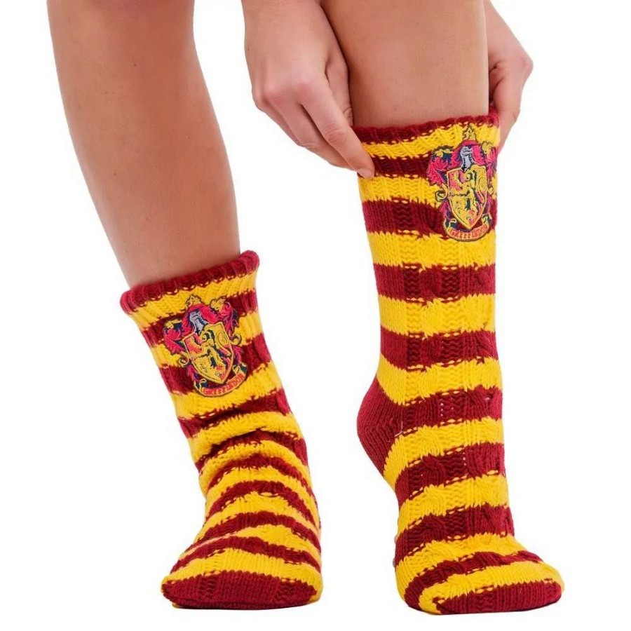 T-Shirts And Clothing * | Harry Potter: Gryffindor House Slipper Socks Preorder Closeout Sale