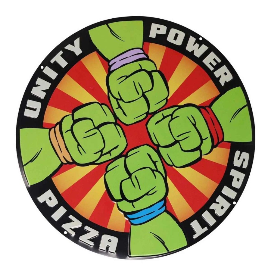 Home And Office * | Teenage Mutant Ninja Turtles: Pizza Power Tin Sign Best Price