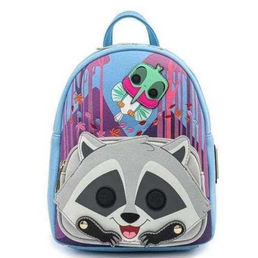 T-Shirts And Clothing * | Loungefly Pocahontas: Meeko Flit Earthday Cosplay Mini Backpack Bargain Sale