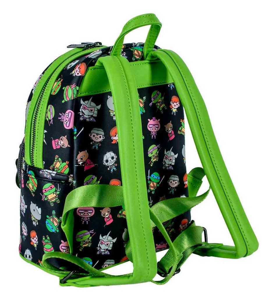 T-Shirts And Clothing * | Teenage Mutant Ninja Turtles: Sewer Cap Print Loungefly Mini Backpack Cheap Online