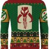 T-Shirts And Clothing * | Star Wars: Merry Mandalorian Ugly Christmas Sweater Large Choice