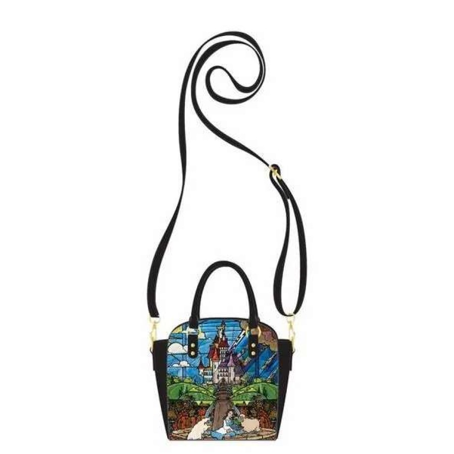 T-Shirts And Clothing * | Beauty And The Beast: Disney Princess Castle Series Belle Loungefly Crossbody Bag Online Sales