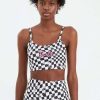 T-Shirts And Clothing * | Barbie: Checkered Logo Strappy Top Discount